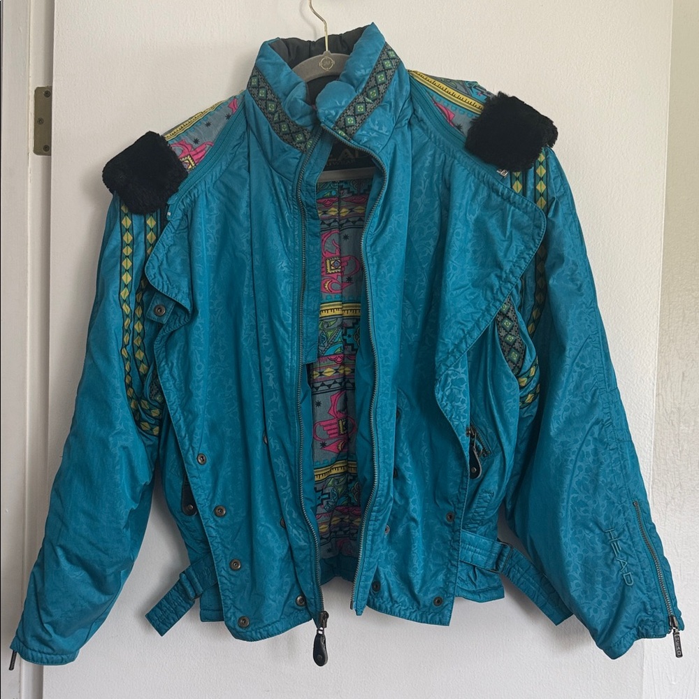 Vintage Head Skiwear Teal Women's Insulated Ski Jacket - Vibrant Teal